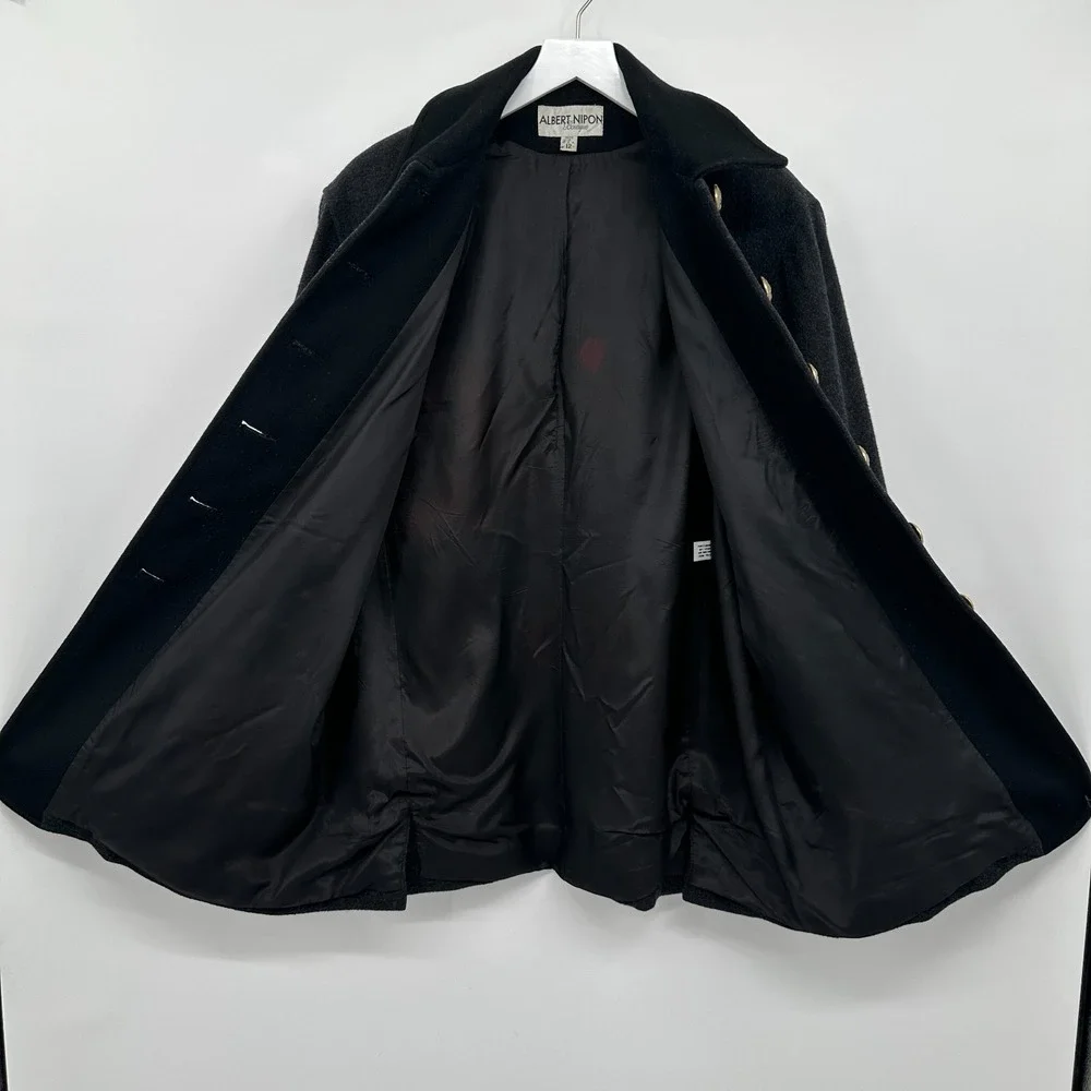 Vintage Albert‎ Nipon Boutique 100% Wool Coat Womens Size 12 Quiet Luxury XL 1X